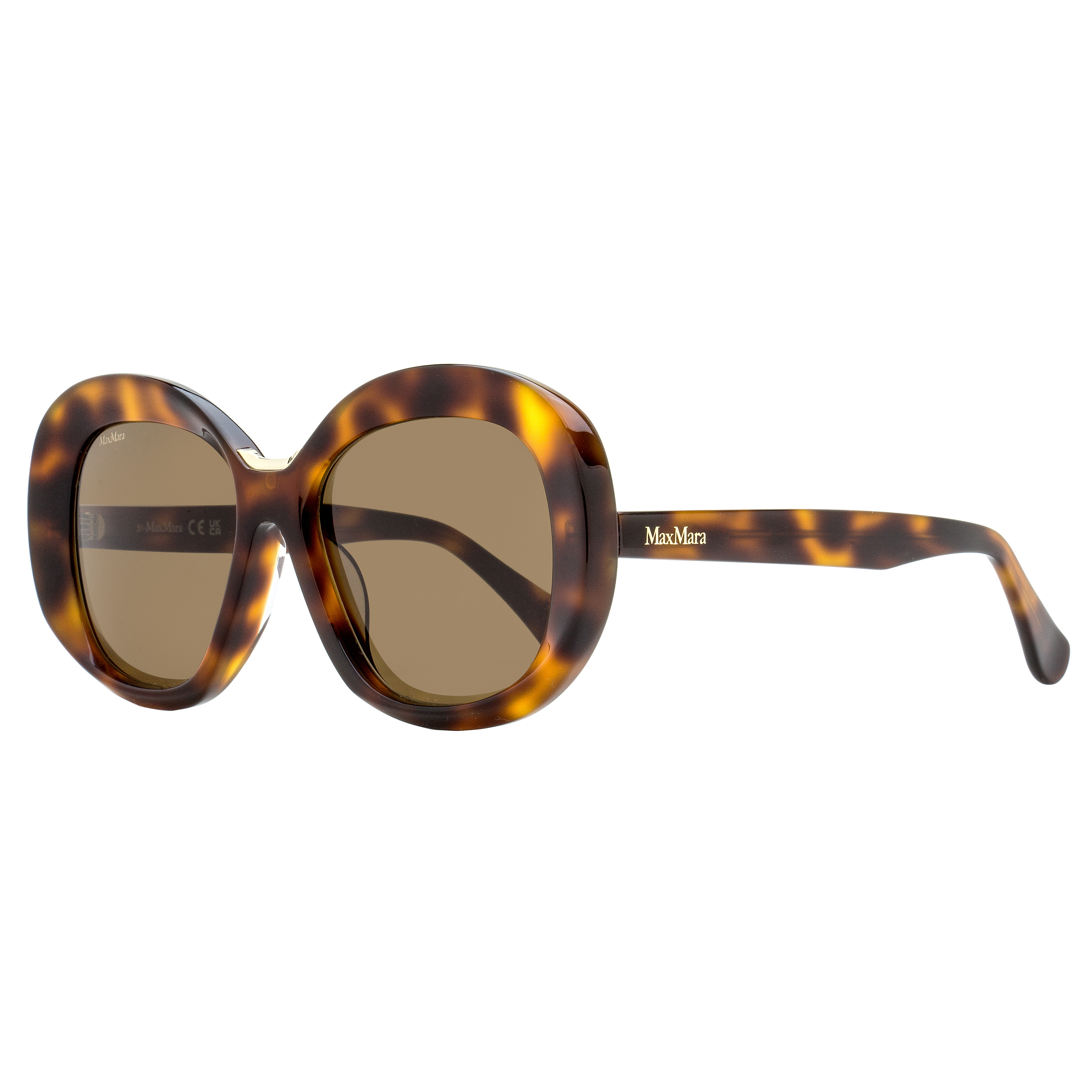 Max Mara Edna Alt Fit Sunglasses Mm0087-F 52e Dark Havana 55mm